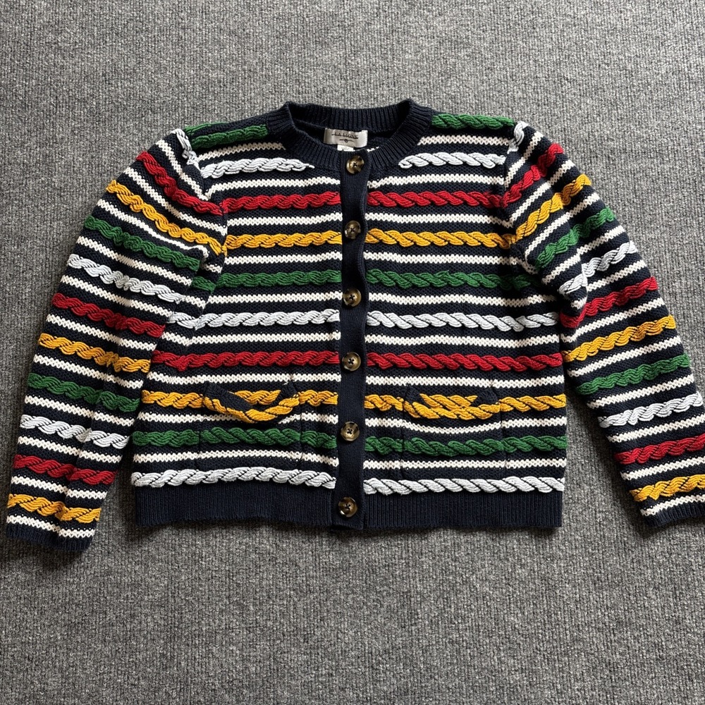 La Ligne x Target Textured Striped Cardigan Sweater Women's Medium Multi